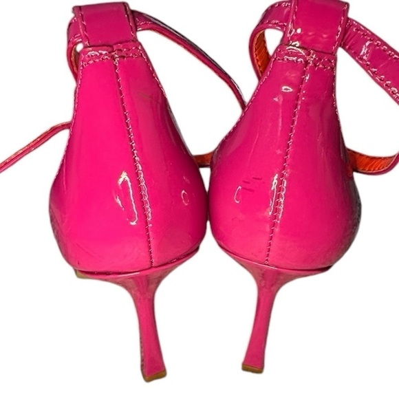 NEW Vince Camuto Enella Barbie Pink Patent Sandal Heel - Size 5.5 - Picture 6 of 8